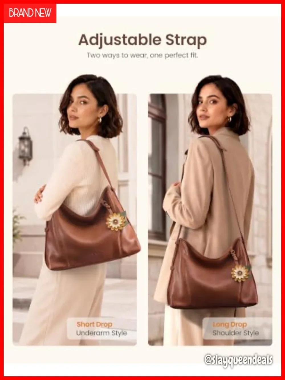 Hobo Shoulder Bag PU Leather Crossbody Purse